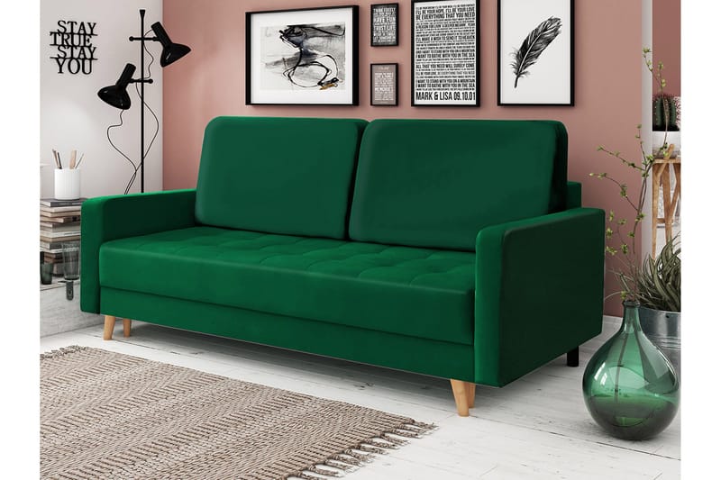 Eirado 3-personers Sovesofa - Grøn - Møbler - Sofaer - Sovesofaer