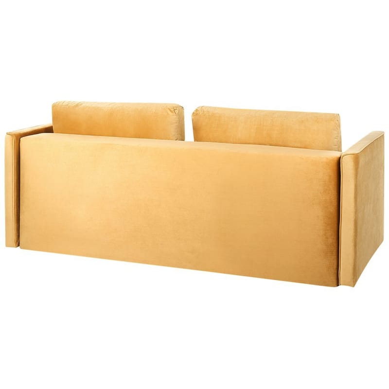 Eksjo 3-personers Sovesofa 146x203 cm med Opbevaring i Fløjl - Gul - Møbler - Sofaer - Sovesofaer