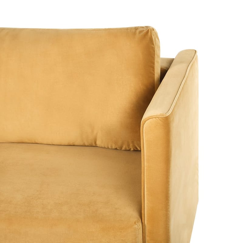 Eksjo 3-personers Sovesofa 146x203 cm med Opbevaring i Fløjl - Gul - Møbler - Sofaer - Sovesofaer