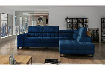 Elkind Hjørnesofa Højre - Mørkeblå - Møbler - Sofaer - Sovesofaer