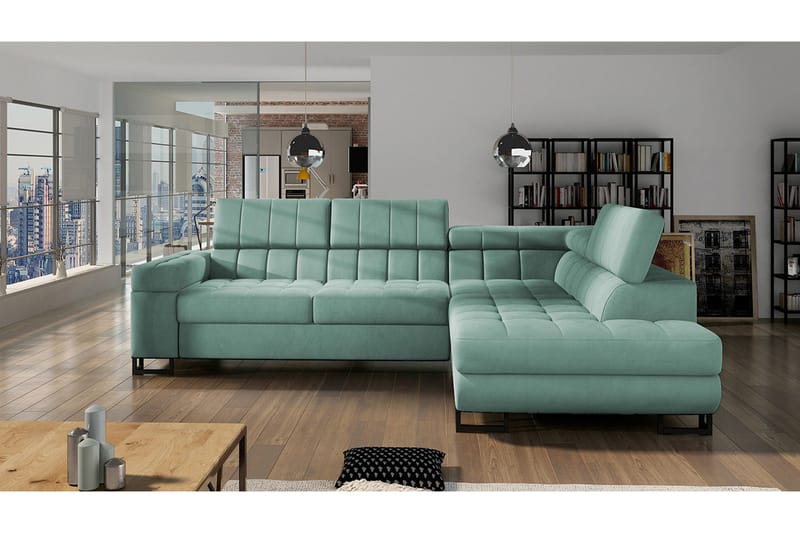 Elkind Hjørnesofa Højre - Mint - Møbler - Sofaer - Sovesofaer