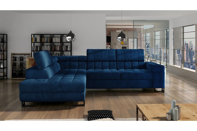 Elkind Hjørnesofa Venstre - Mørkeblå - Møbler - Sofaer - Sovesofaer