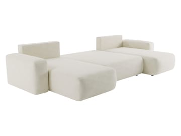 Elvior 5-personers U-formet sovesofa med dobbelt chaiselong - hvid - Møbler - Sofaer - Sovesofaer
