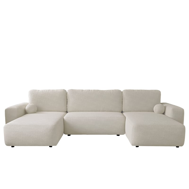 Elvior 5-personers U-formet sovesofa med dobbelt chaiselong, hvid