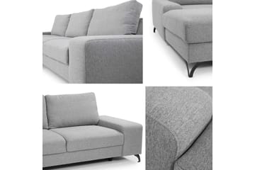 Emet Sovesofa med Chaiselong 3-personers - Lysebrun - Møbler - Sofaer - Sovesofaer