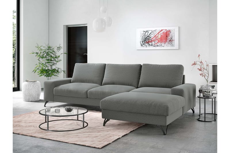 Emet Sovesofa med Chaiselong 3-personers - Hvid - Møbler - Sofaer - Sovesofaer