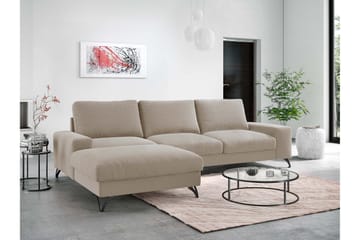 Emet Sovesofa med Chaiselong 3-personers - Beige - Møbler - Sofaer - Sovesofaer