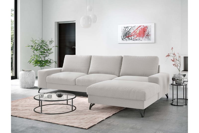 Emet Sovesofa med Chaiselong 3-personers - Grå - Møbler - Sofaer - Sovesofaer