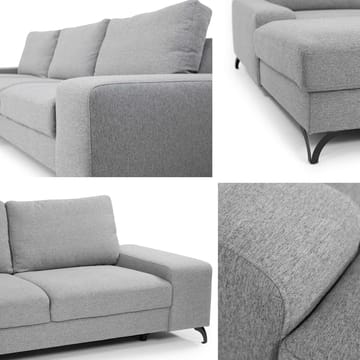 Emet Sovesofa med Chaiselong 3-personers - Grå - Møbler - Sofaer - Sovesofaer