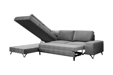 Emet Sovesofa med Chaiselong 4-personers - Grå - Møbler - Sofaer - Sovesofaer