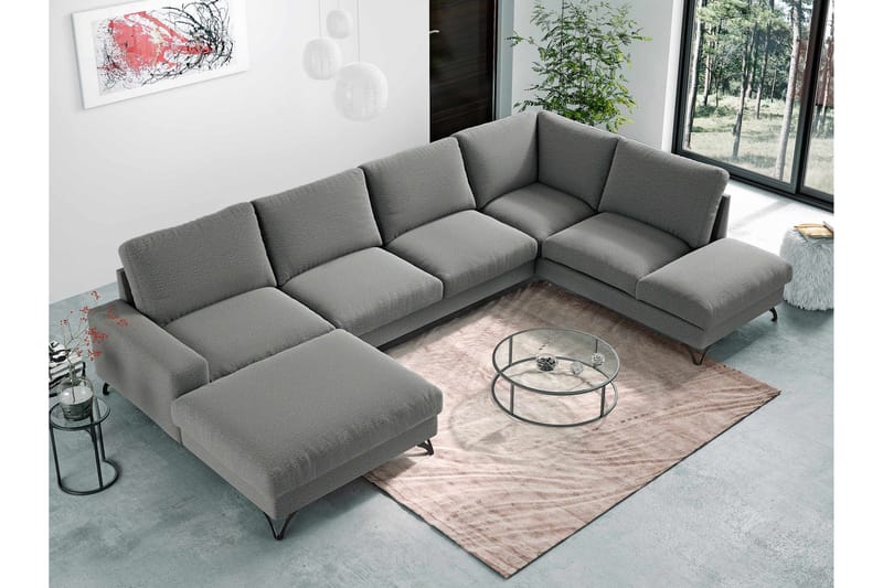 Emet Sovesofa med Chaiselong og Hjørnesektion 5-personers - Hvid - Møbler - Sofaer - Sovesofaer