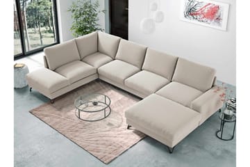 Emet Sovesofa med Chaiselong og Hjørnesektion 5-personers - Gul - Møbler - Sofaer - Sovesofaer