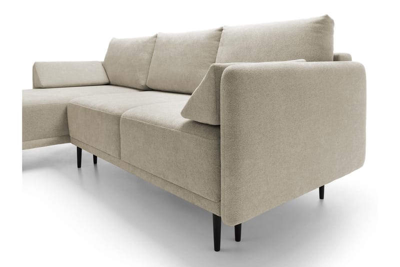 Enaya Sovesofa Med 3-Sæders Divan - Beige - Møbler - Sofaer - Sovesofaer