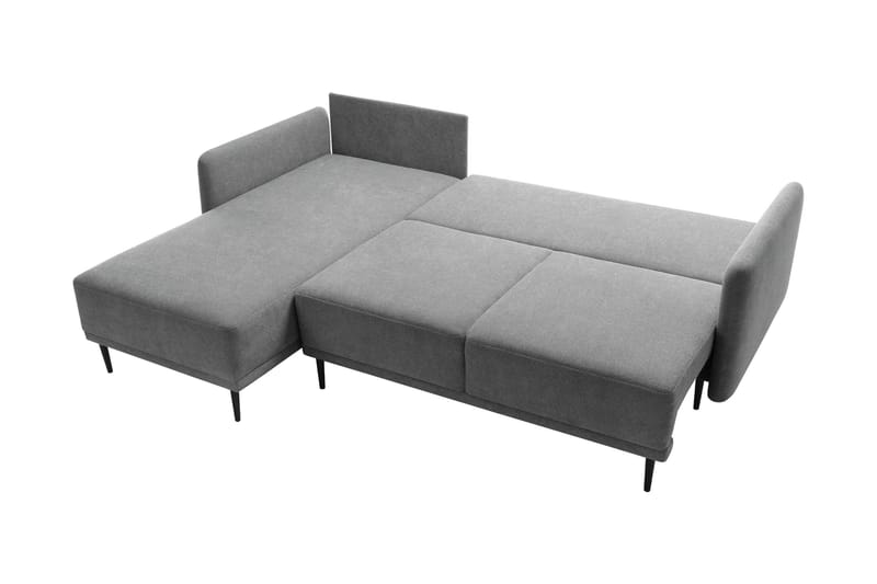 Enaya Sovesofa Med 3-Sæders Divan - Grå - Møbler - Sofaer - Sovesofaer
