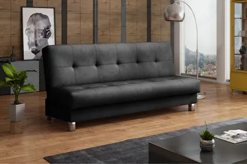Enduro 3-personers Sovesofa 117x193 cm med Opbevaring i Stof - Antracit - Møbler - Sofaer - Sovesofaer