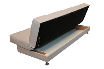 Enduro 3-personers Rektangulær Sovesofa 120x195 cm med Opbevaring i Stof - Grå - Møbler - Sofaer - Sovesofaer