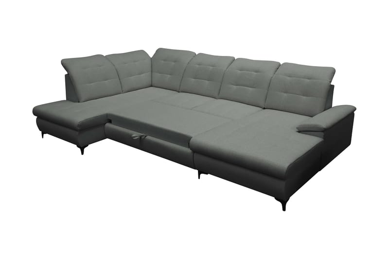 Enzo Sovesofa med Chaiselong og Dobbelt Chaiselong 4-personers - Beige - Møbler - Sofaer - Sovesofaer