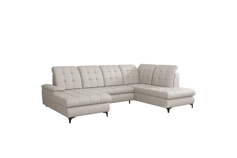 Enzo Sovesofa med Chaiselong og Dobbelt Chaiselong 4-personers, Beige