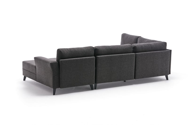 Eriska U-sovesofa - Antracit/Sort - Sovesofaer - Sovesofa chaiselong