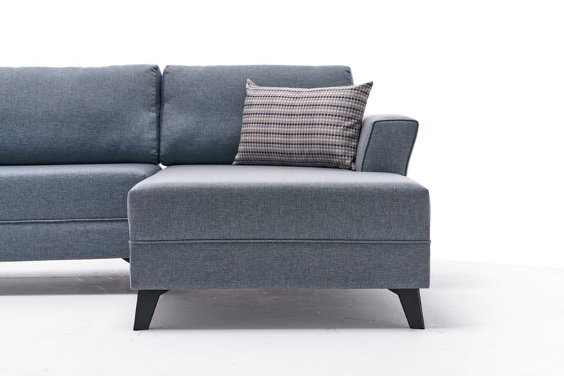Eriska U-sovesofa - Blå/Sort - Møbler - Sofaer - Sovesofaer