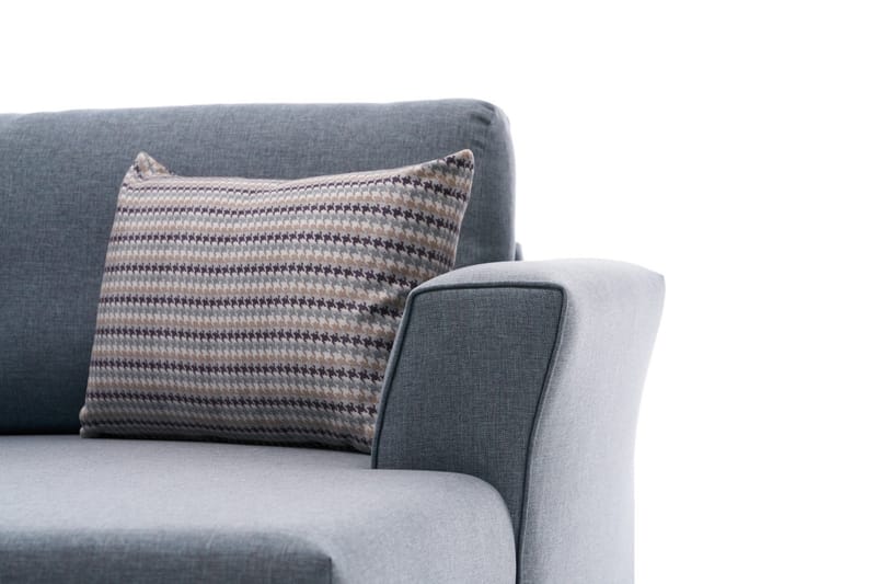 Eriska U-sovesofa - Blå/Sort - Møbler - Sofaer - Sovesofaer