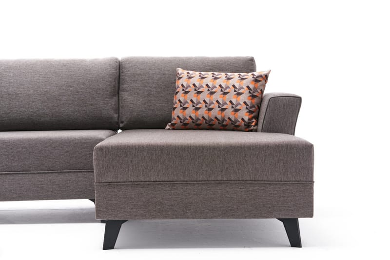 Eriska U-sovesofa - Brun/Sort - Sovesofaer - Sovesofa chaiselong