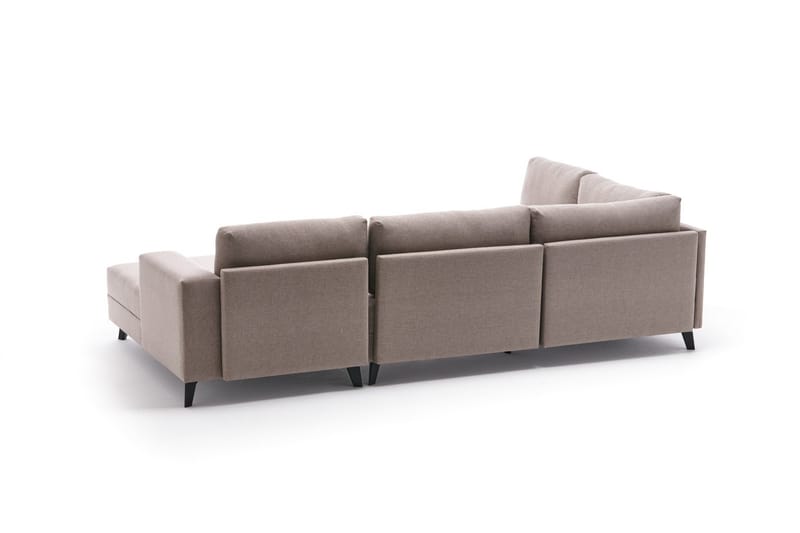 Eriska U-sovesofa - Cremehvid/Sort - Møbler - Sofaer - Sovesofaer