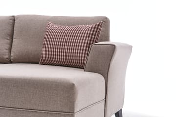 Eriska U-sovesofa - Cremehvid/Sort - Møbler - Sofaer - Sovesofaer