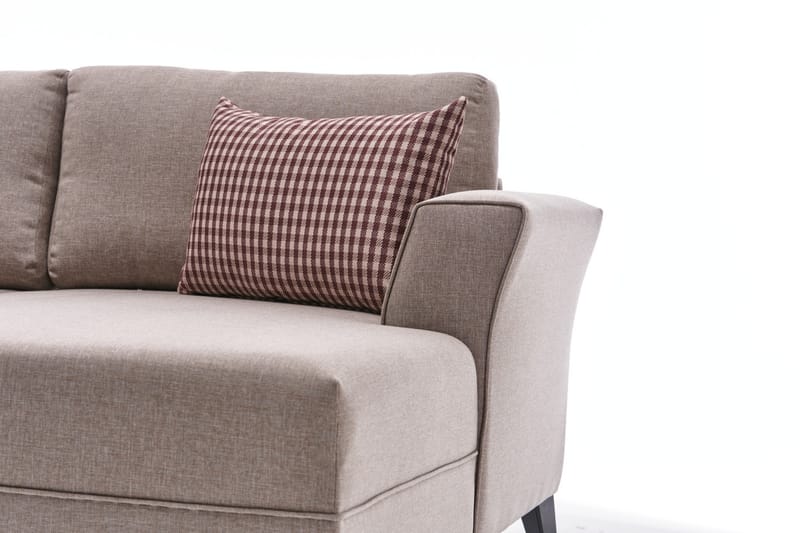 Eriska U-sovesofa - Cremehvid/Sort - Møbler - Sofaer - Sovesofaer