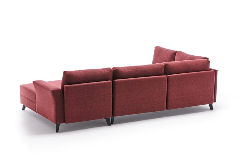 Eriska U-sovesofa - Rød/Sort - Møbler - Sofaer - Sovesofaer
