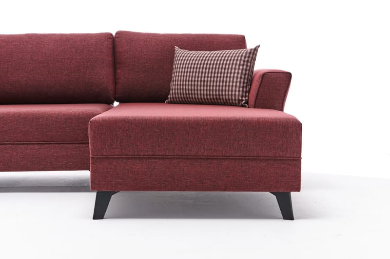 Eriska U-sovesofa - Rød/Sort - Møbler - Sofaer - Sovesofaer