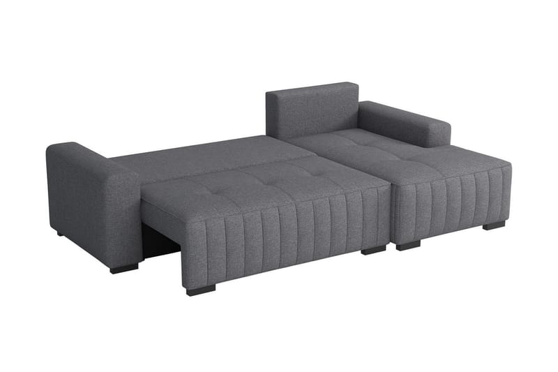 Esher 3-pers. Hjørnesofa Højre - Plys/Blå - Sovesofaer - Sovesofa chaiselong - Velour sofaer