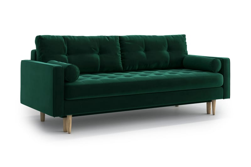 Esmeralde 3-pers. Sovesofa - Grøn - Sovesofaer - 3 personers sovesofa