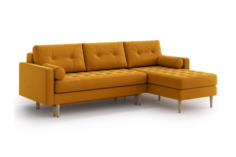 Esmeralde Divansofa - Gul - Sovesofaer - Sovesofa chaiselong