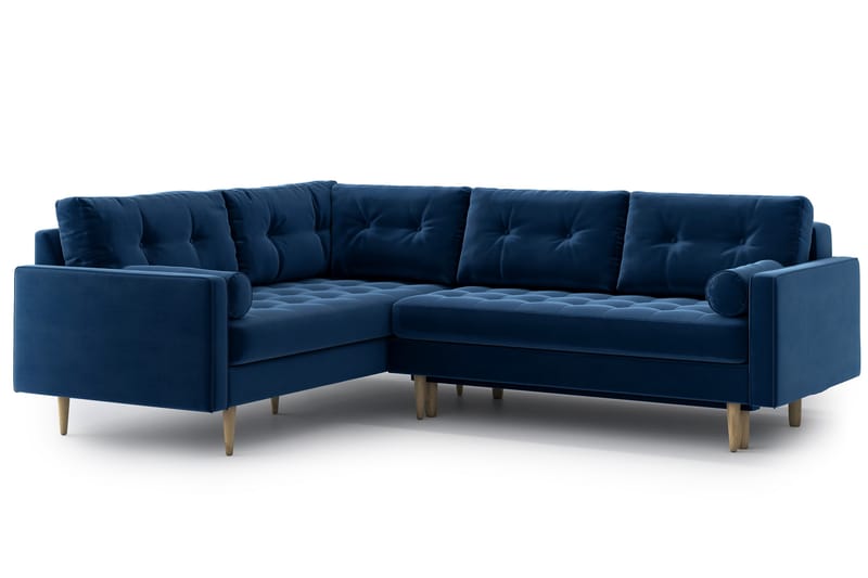 Esmeralde Sovesofa med Chaiselong - Blå - Møbler - Sofaer - Sovesofaer