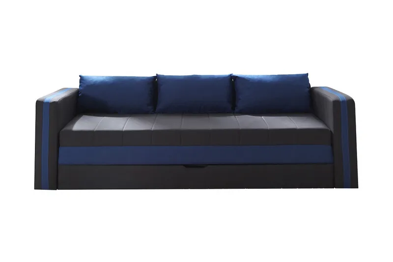 Euforia 3-personers Udtrækkelig Sovesofa 140x188 cm med Opbevaring i Stof, Antracit