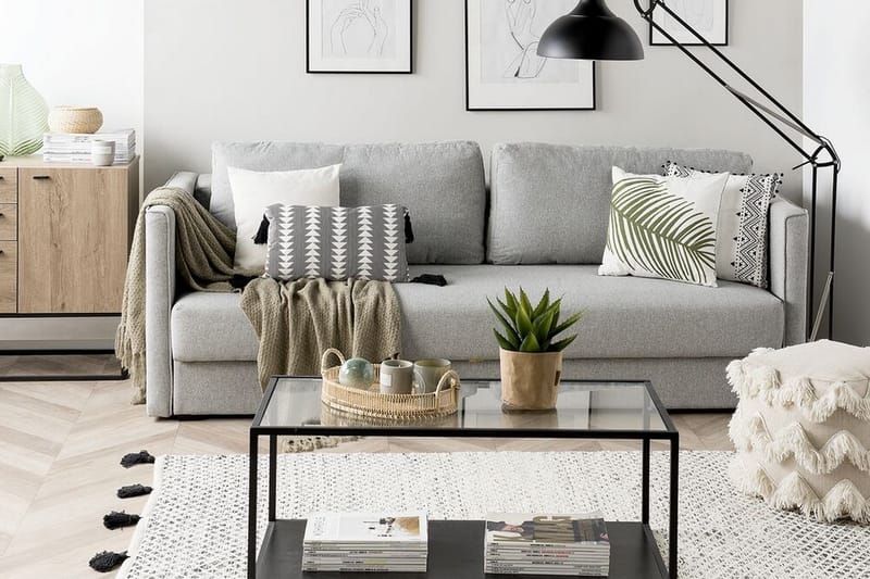 Exjo sovesofa 220 cm - Grå - Møbler - Sofaer - Sovesofaer