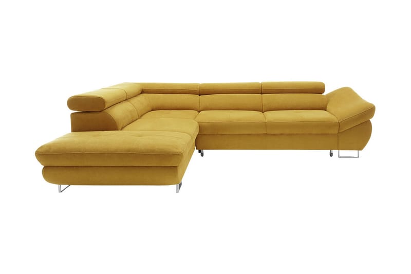 Fabio Sovesofa med diva 280x235x88 cm - Sovesofaer - Sovesofa chaiselong - Velour sofaer