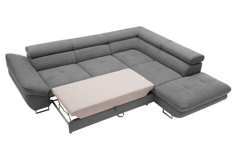 Fabio Sovesofa med diva 280x235x88 cm - Sovesofaer - Sovesofa chaiselong - Velour sofaer