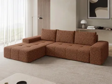 Falor 3-personers sovesofa med chaiselong, venstrevendt - brun - Møbler - Sofaer - Sovesofaer
