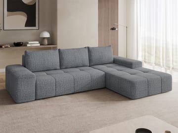 Falor 3-personers sovesofa med chaiselong, højrevendt - grå - Møbler - Sofaer - Sovesofaer