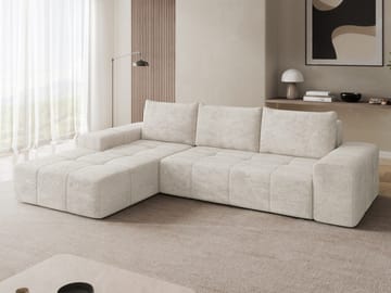 Falor 3-personers sovesofa med chaiselong, venstrevendt - Lysegrå - Møbler - Sofaer - Sovesofaer