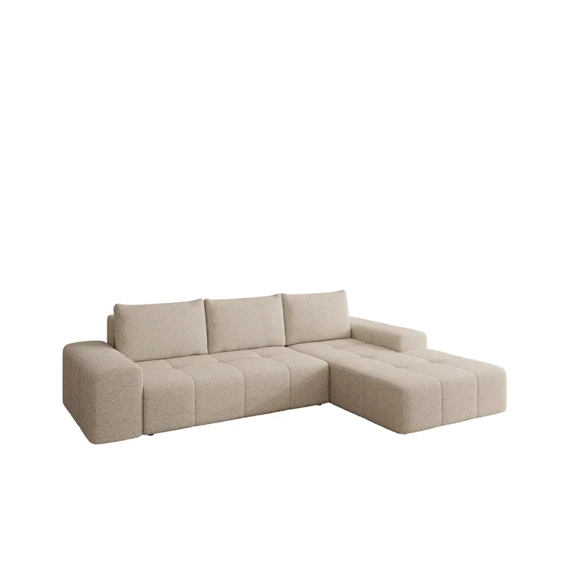 Falor 3-personers sovesofa med chaiselong, højrevendt, Beige