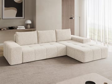 Falor 3-personers sovesofa med chaiselong, højrevendt - Lys beige - Møbler - Sofaer - Sovesofaer