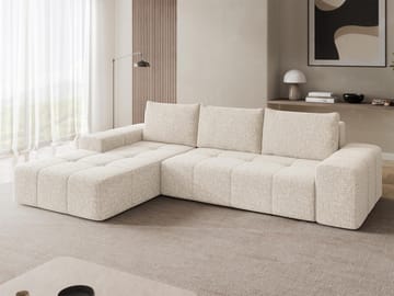 Falor 3-personers sovesofa med chaiselong, venstrevendt - Lys beige - Møbler - Sofaer - Sovesofaer