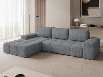Falor 3-personers sovesofa med chaiselong, venstrevendt - grå - Møbler - Sofaer - Sovesofaer