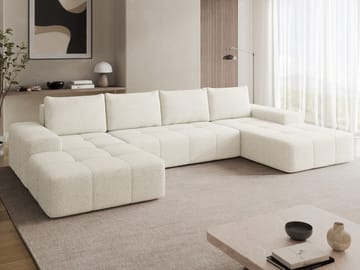 Falor 5-personers U-formet sovesofa - Knækket hvid - Møbler - Sofaer - Sovesofaer