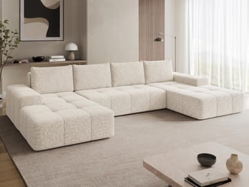 Falor 5-personers U-formet sovesofa - Lys beige - Møbler - Sofaer - Sovesofaer