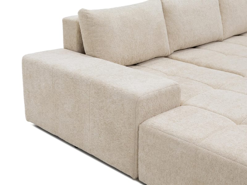 Falor 5-personers U-formet sovesofa - Knækket hvid - Møbler - Sofaer - Sovesofaer