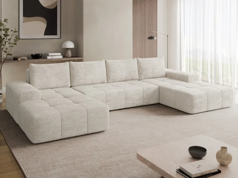 Falor 5-personers U-formet sovesofa - Lys beige - Møbler - Sofaer - Sovesofaer